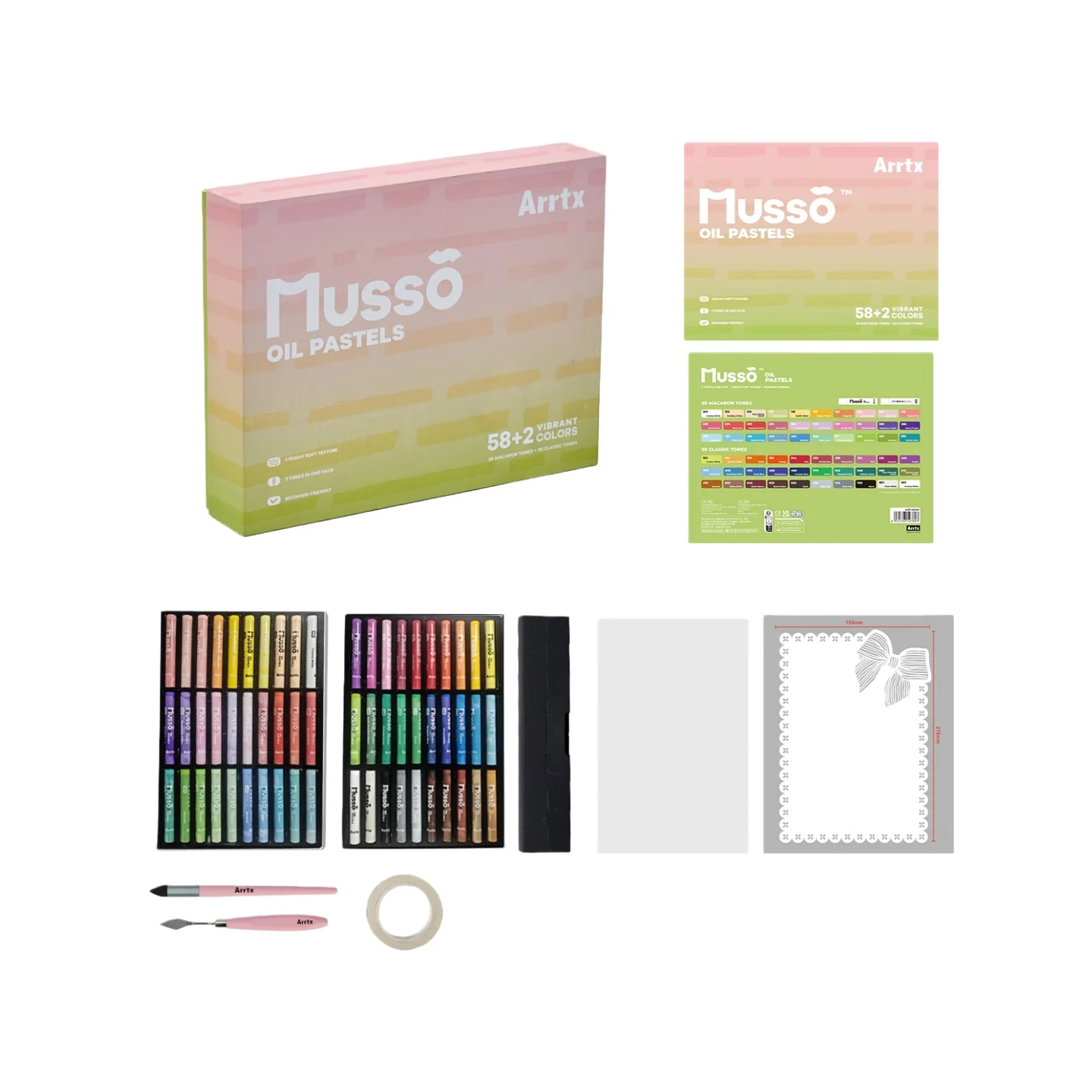 Arrtx 60 Colors Musso Oil Pastels Smooth Drawing Pastel Set - Image 7