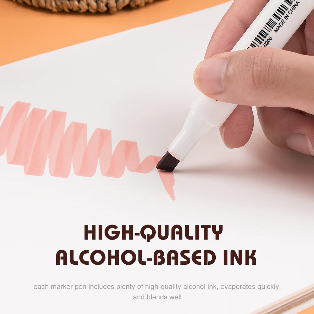 Arrtx ALP 40 Alcohol Markers Pastel Colors Paint Markers Dual Tip - Image 4
