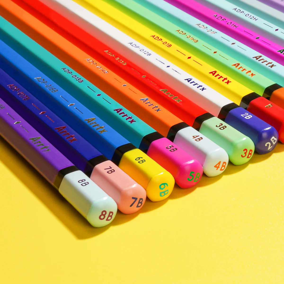 Arrtx Drawing Pencils 14 Pcs (4H - 8B) Artist Sketching Pencils - Image 8