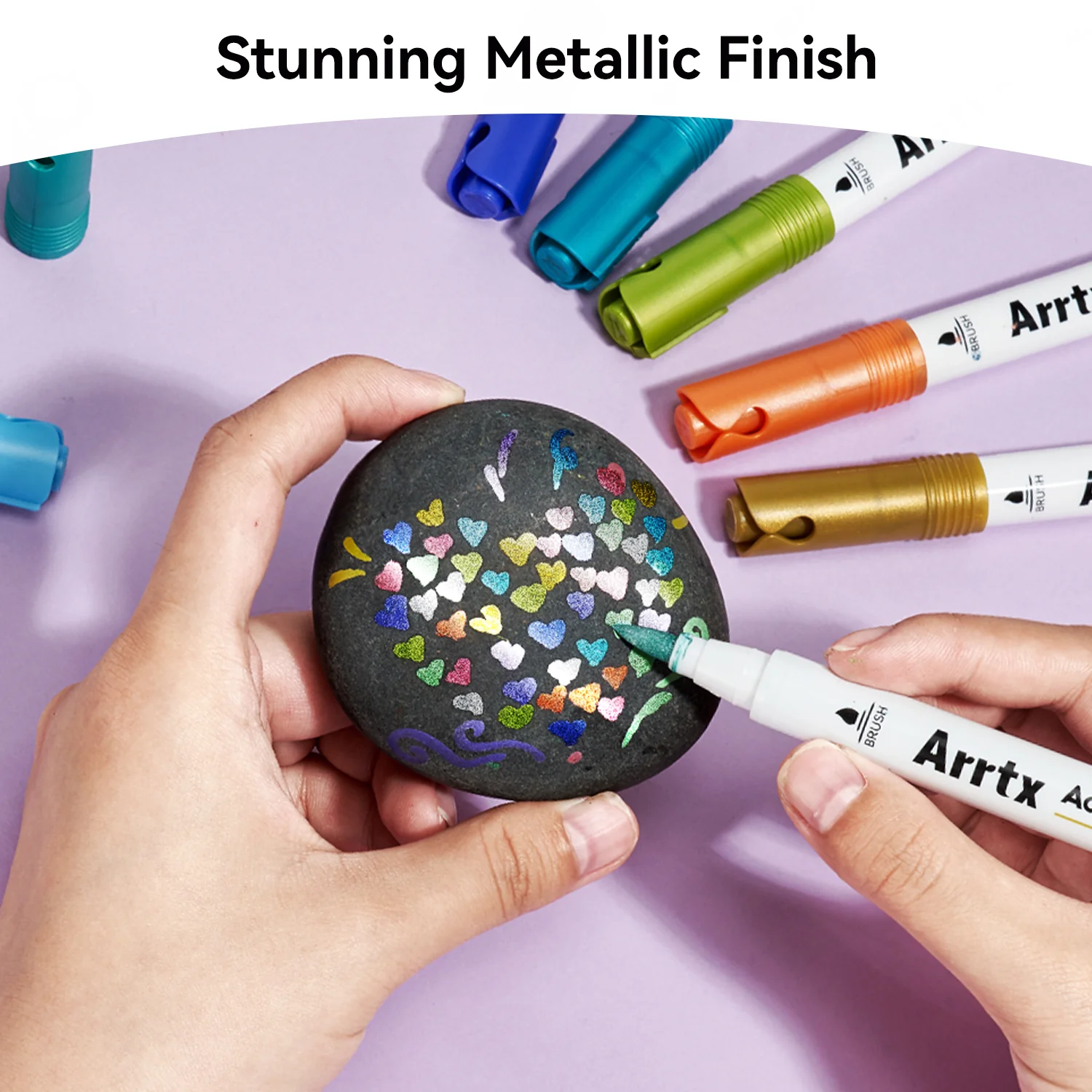 ARRTX Metallic Acrylic Markers 30 Colors - Image 3