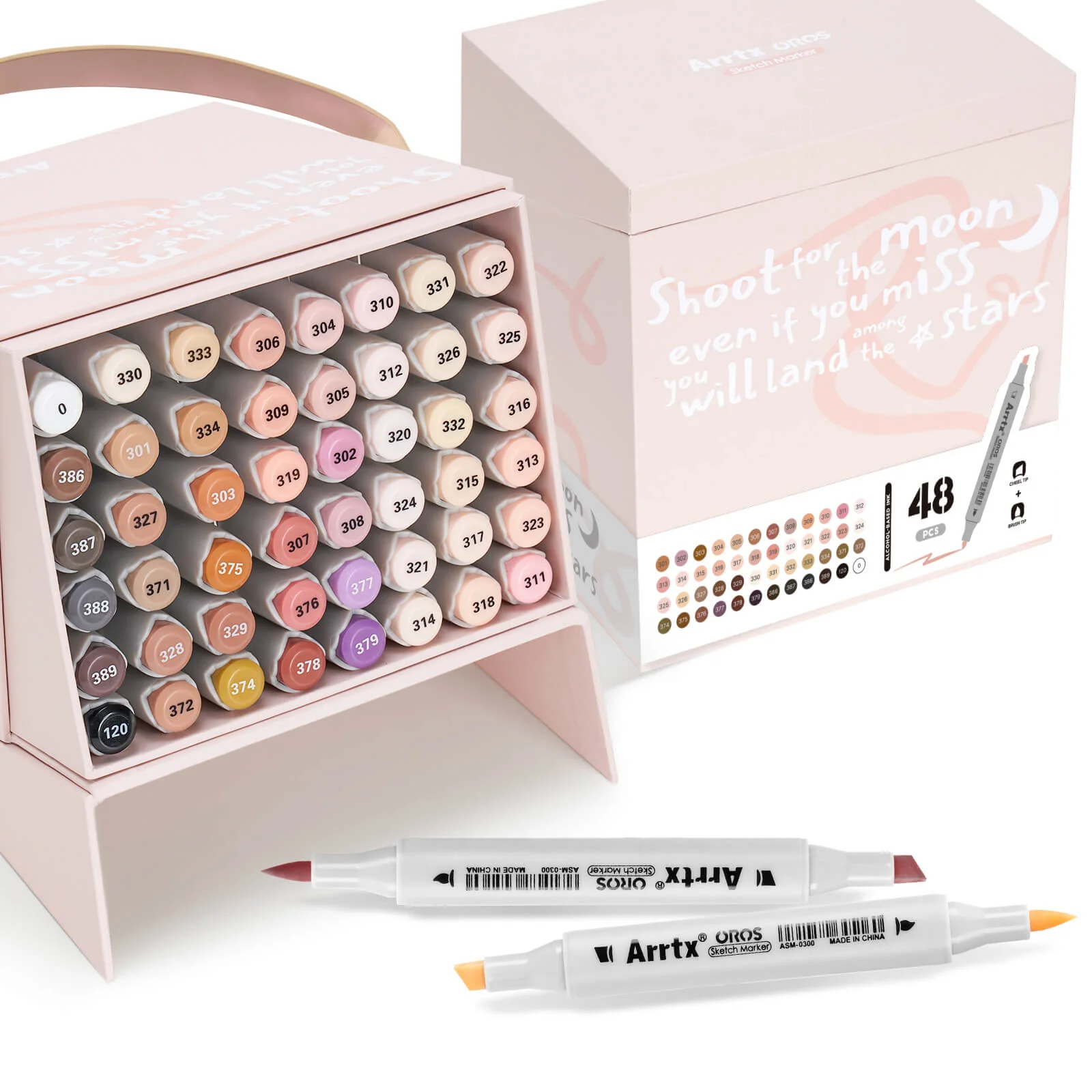 Arrtx OROS 48 Alcohol Markers Skin Tone Colors Paint Markers Dual Tip - Image 8