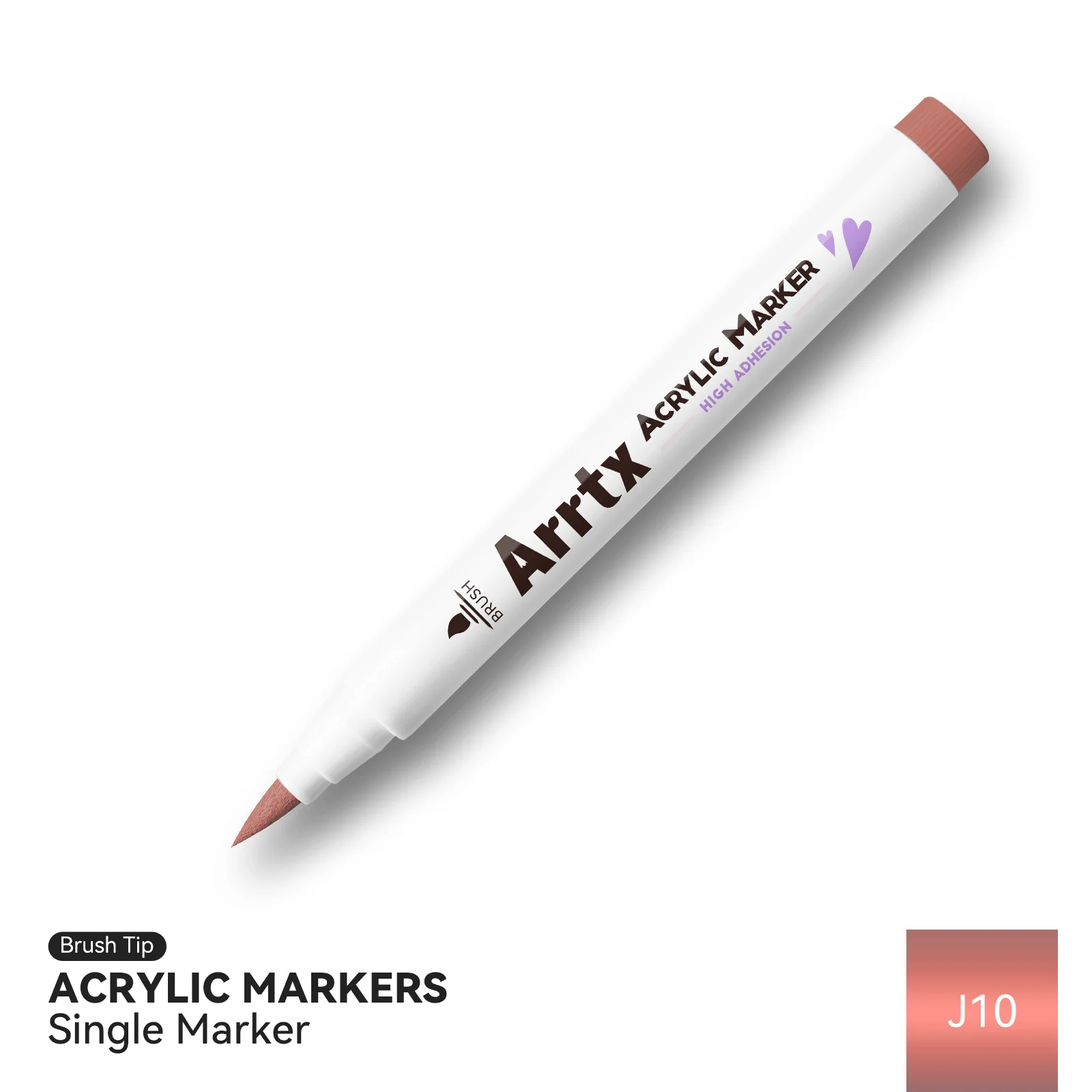 Arrtx Single Color Acrylic Paint Marker J10 Metallic Color