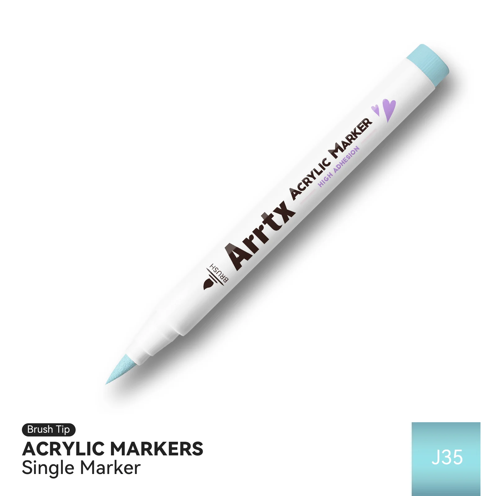 Arrtx Single Color Acrylic Paint Marker J35 Metallic Color