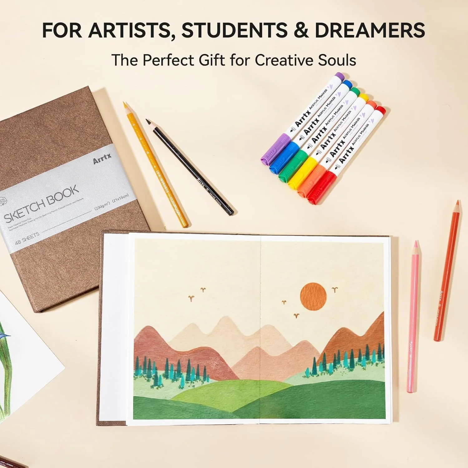 Arrtx Sketchbook A5 50%Cotton Drawing Paper - Image 3