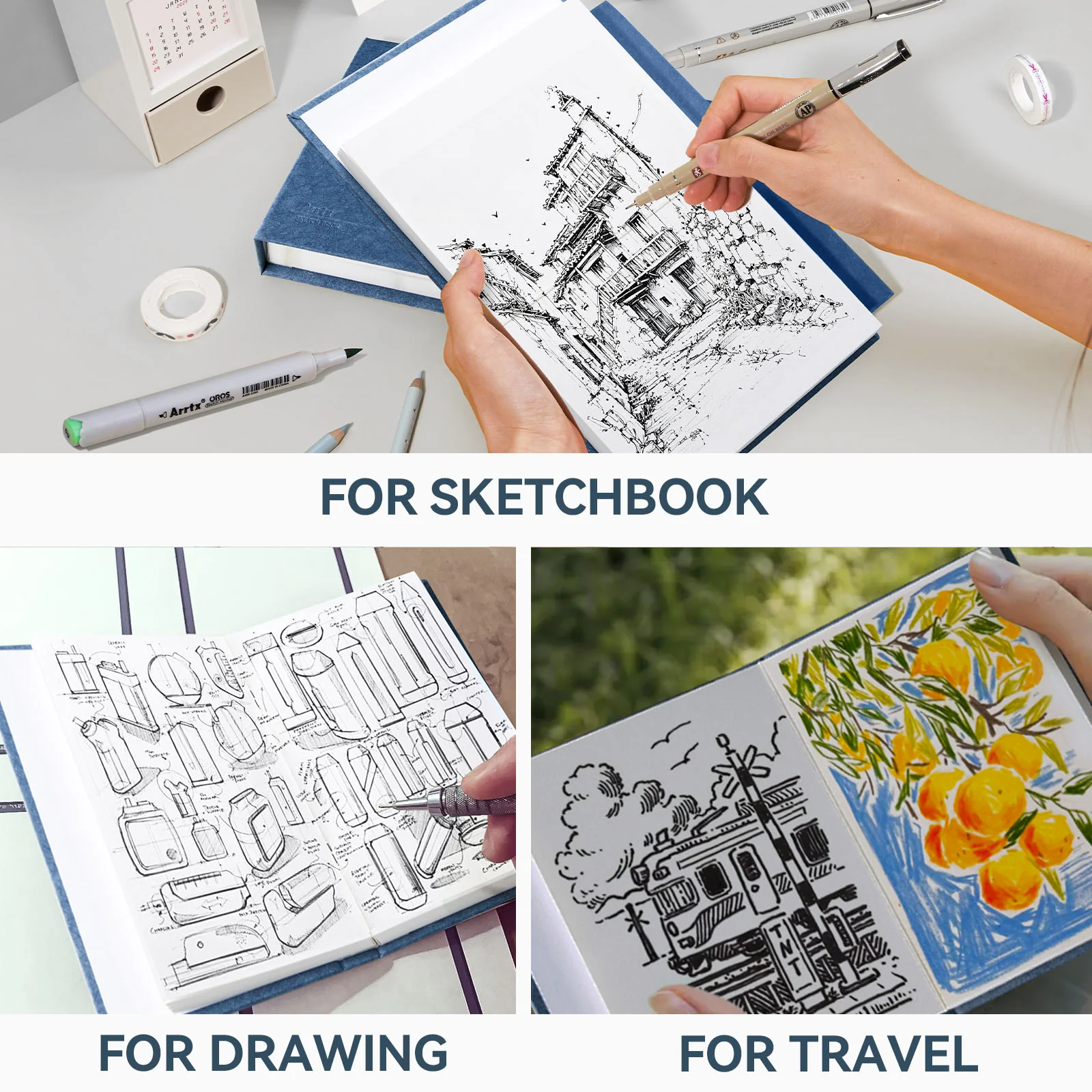 Arrtx Sketchbook A6 Artists Hardcover Drawing Paper - Image 5
