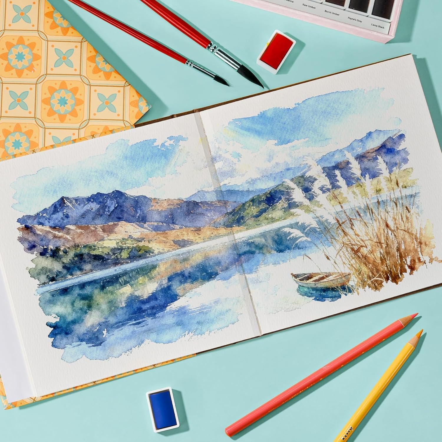 Arrtx Square Watercolor Paper Drawing Sketchbook Journal 7.09"x7.09" - Image 8