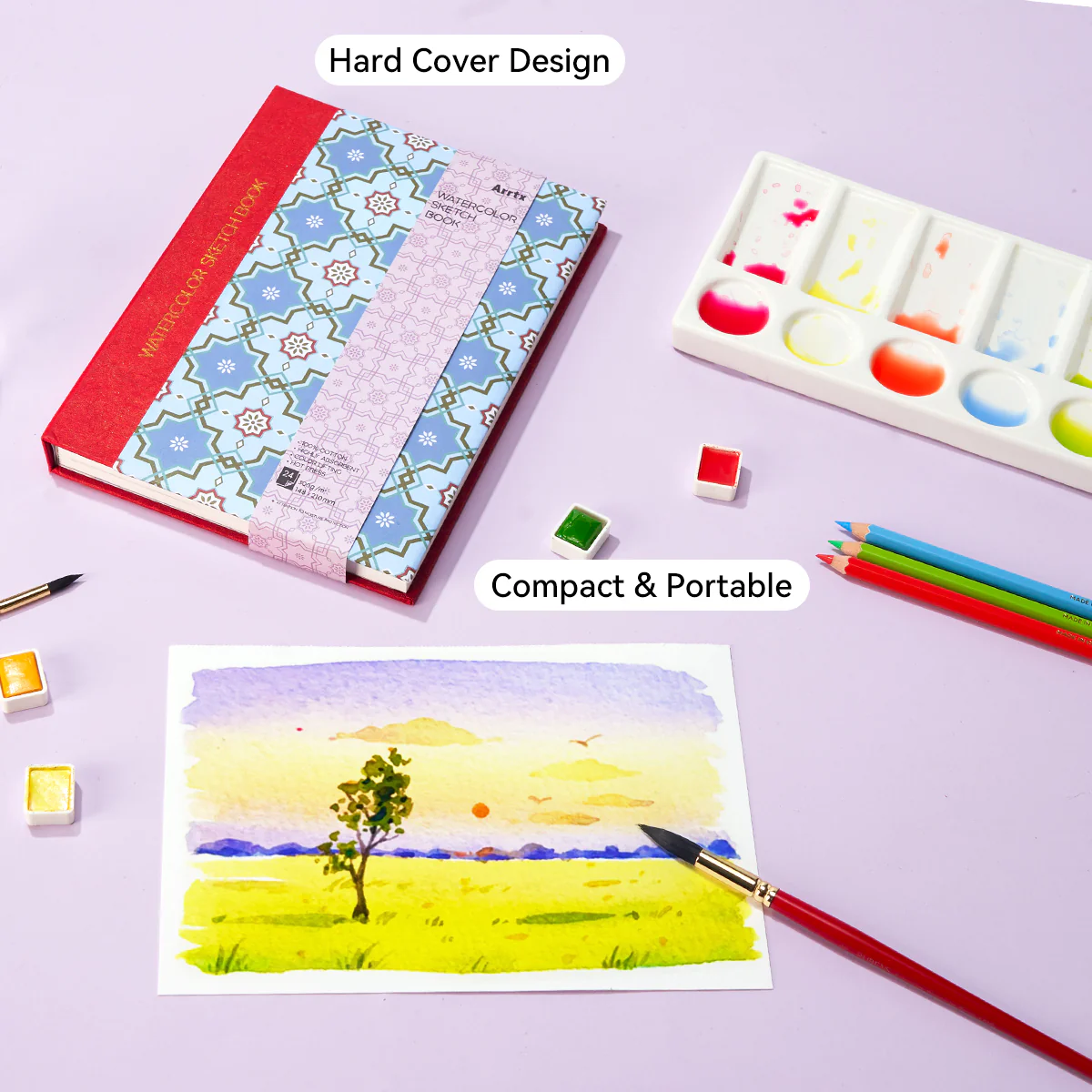 Arrtx Watercolor Paper Pad A5 Artist Journal Sketchbook - Image 4