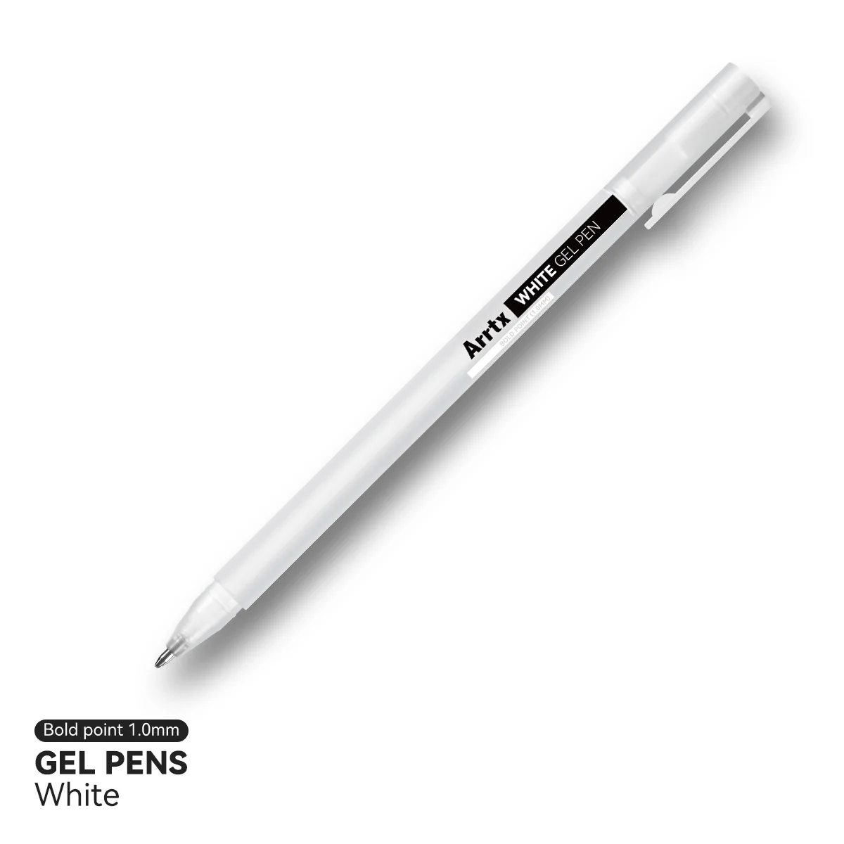 Arrtx White Gel Pen 1.0MM Bold Point Opaque Large Capacity Ink 1 Pack